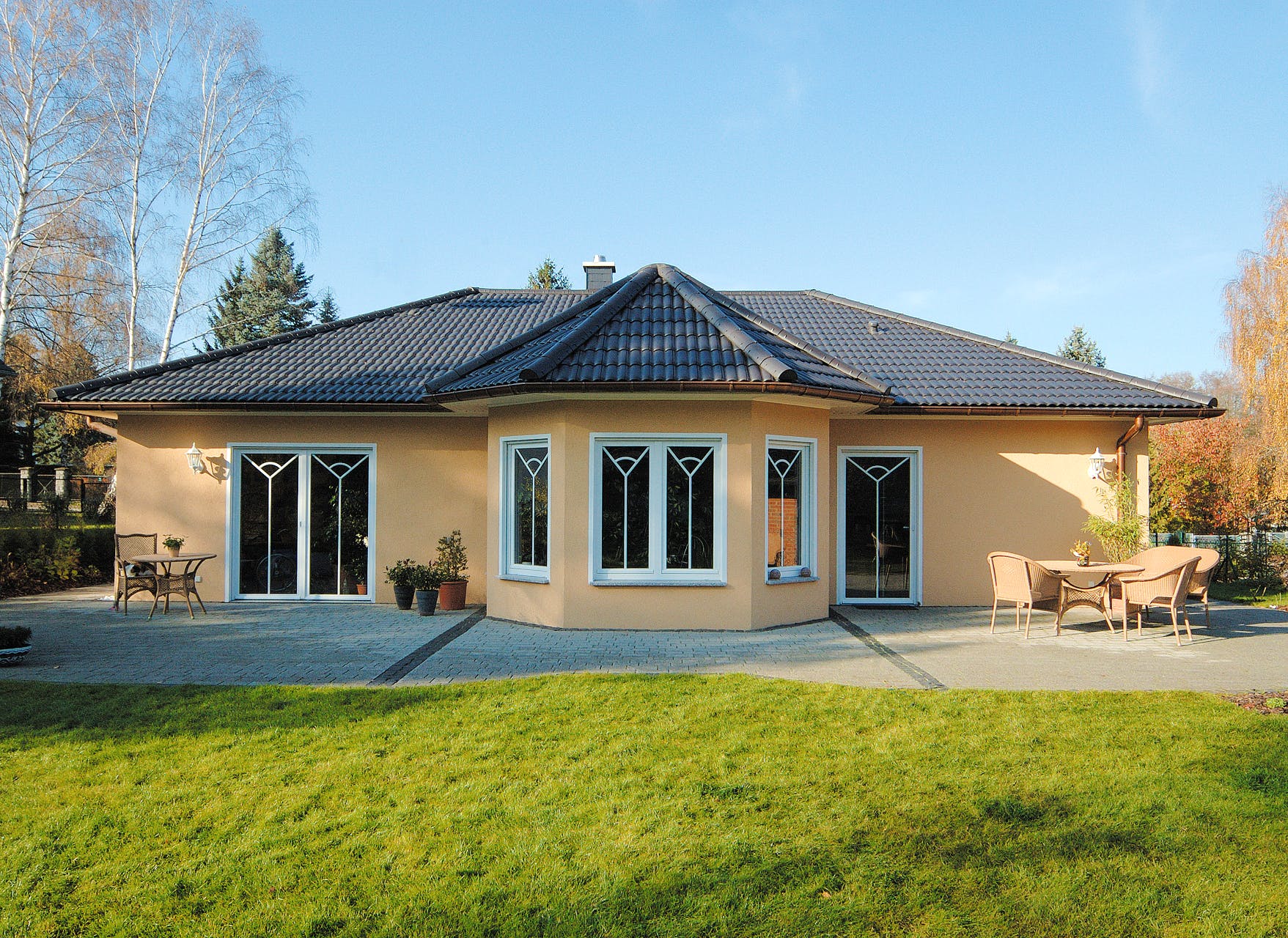 Fertighaus Libereco von FINGERHUT-HAUS Schlüsselfertig ab 410251€, Bungalow Außenansicht 2