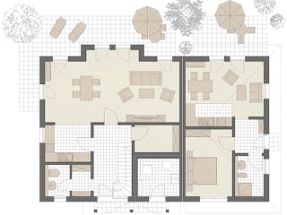 Massivhaus Haul Kiel (2 WE) von ROTH MASSIVHAUS Schlüsselfertig ab 516900€, Stadtvilla Grundriss 2