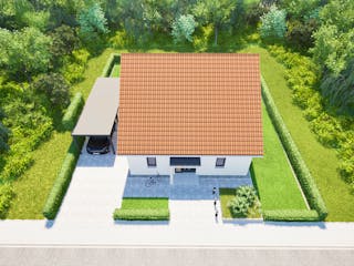 Massivhaus Entwurf NB153 von FAVORIT Massivhaus, Satteldach-Klassiker Außenansicht 8