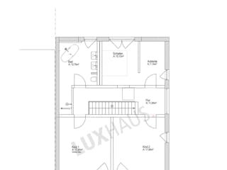Fertighaus Satteldach Klassik 154 - Doppelhaushälfte von LUXHAUS, Satteldach-Klassiker Grundriss 2