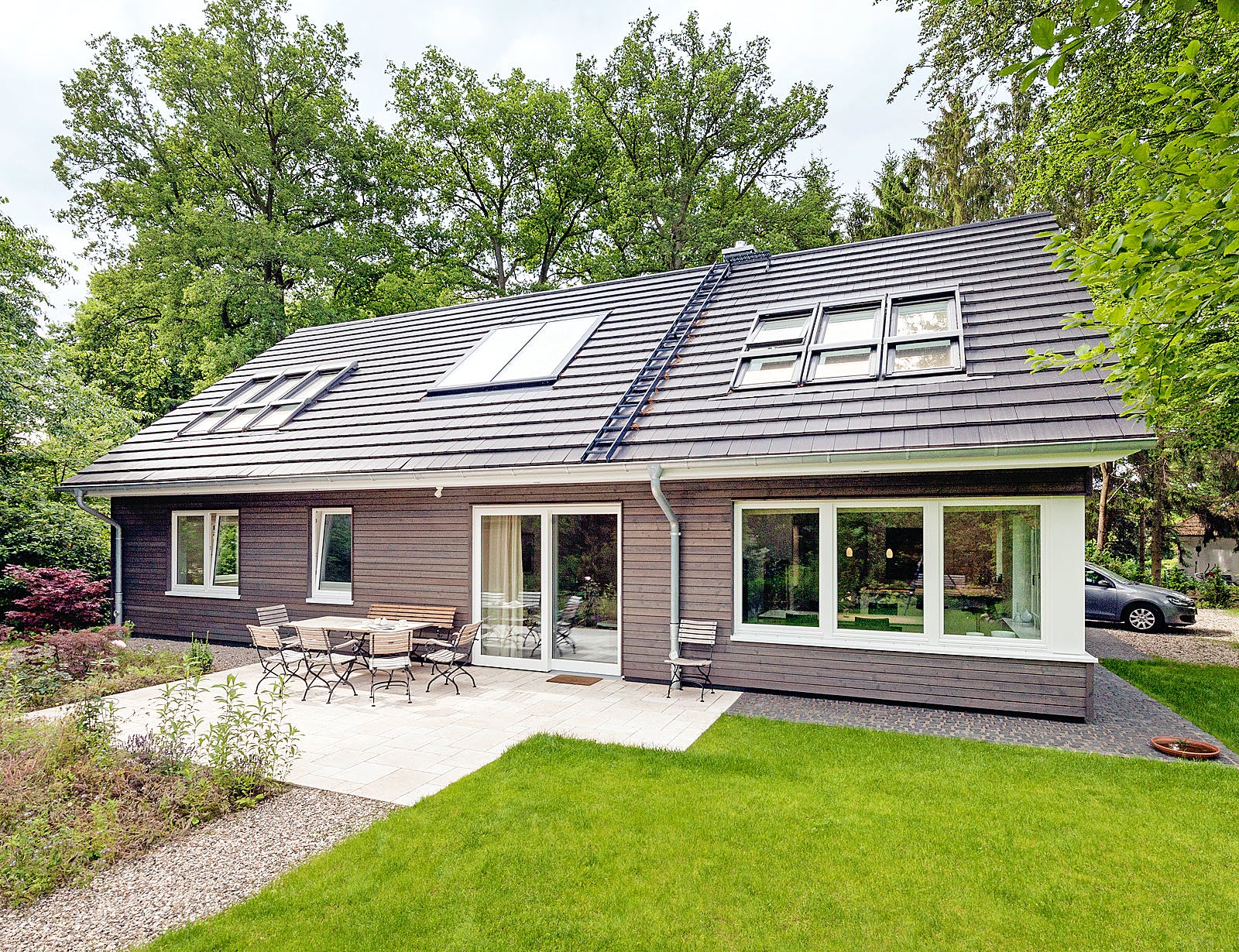 Fertighaus Jesteburg von Bardowicks.Haus und Holzbau Schlüsselfertig ab 560000€, Satteldach-Klassiker Außenansicht 1