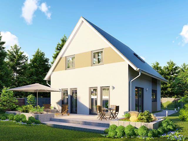 Massivhaus Einfamilienhaus Bozen von BauArt Massivbau, Satteldach-Klassiker Außenansicht 1