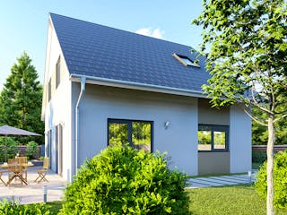 Massivhaus Einfamilienhaus Bozen von BauArt Massivbau, Satteldach-Klassiker Außenansicht 3