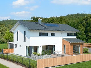 Fertighaus Herb - Kundenhaus von Bau-Fritz Schlüsselfertig ab 645000€, Satteldach-Klassiker Außenansicht 3