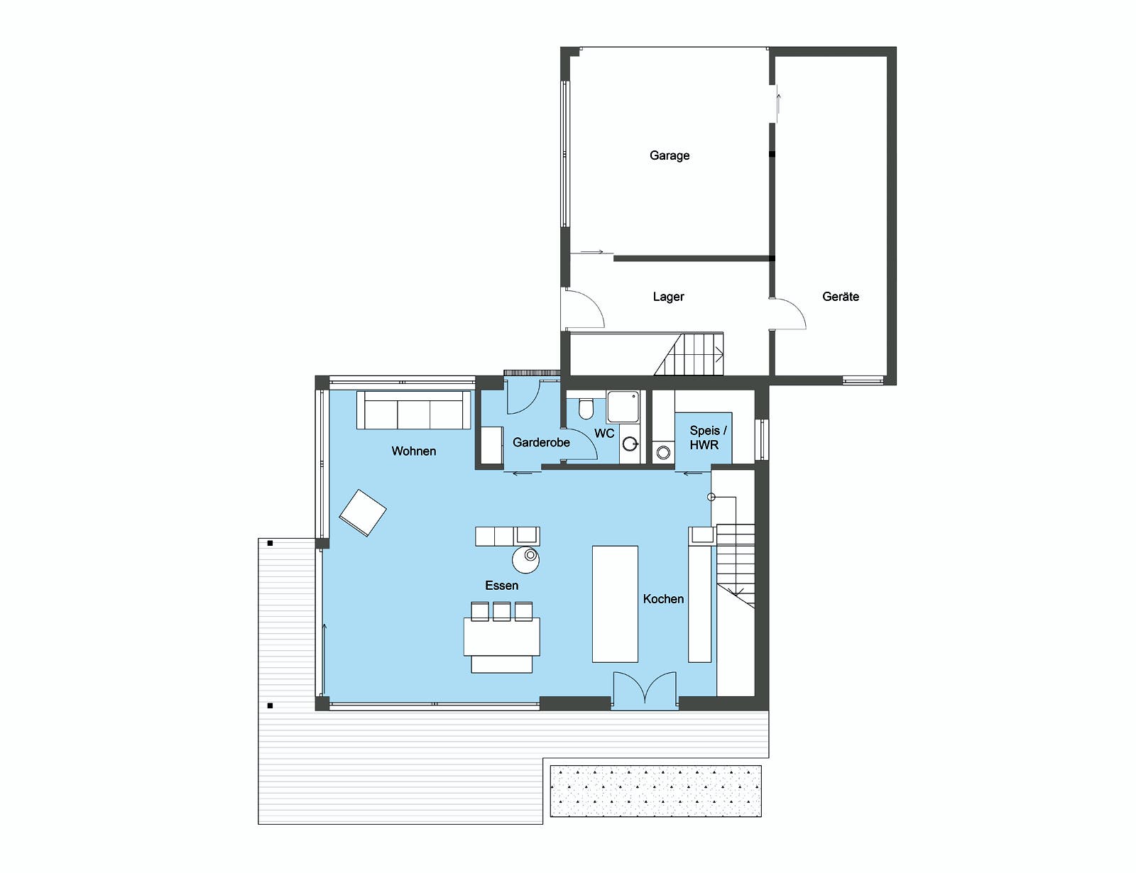 Fertighaus Kaiser - Kundenhaus von Bau-Fritz Schlüsselfertig ab 765000€, Satteldach-Klassiker Grundriss 1