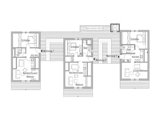 Fertighaus Mehrfamilienhaus Falchengraben von Bau-Fritz - Mehrfamilienhäuser Schlüsselfertig ab 3015000€, Grundriss 3