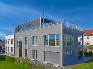 Fertighaus Mehrfamilienhaus Fluhr-Barth von Bau-Fritz - Mehrfamilienhäuser Schlüsselfertig ab 4125000€, Außenansicht 1