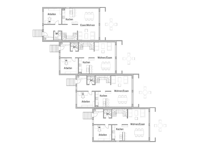 Fertighaus Mehrfamilienhaus Gardet von Bau-Fritz - Mehrfamilienhäuser Schlüsselfertig ab 595000€, Cubushaus Grundriss 1 Fertighaus Mehrfamilienhaus Gardet von Bau-Fritz - Mehrfamilienhäuser Schlüsselfertig ab 595000€, Cubushaus Grundriss 1