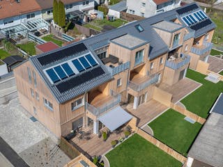 Fertighaus Mehrfamilienhaus Häberle von Bau-Fritz - Mehrfamilienhäuser Schlüsselfertig ab 5190000€, Außenansicht 3