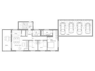 Fertighaus Mehrfamilienhaus Herndl von Bau-Fritz - Mehrfamilienhäuser Schlüsselfertig ab 1035000€, Grundriss 1