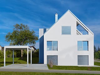 Fertighaus Mehrfamilienhaus Schindele von Bau-Fritz - Mehrfamilienhäuser Schlüsselfertig ab 2710000€, Außenansicht 3