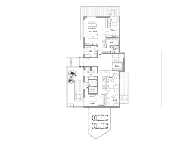 Fertighaus Mehrfamilienhaus Schindele von Bau-Fritz - Mehrfamilienhäuser Schlüsselfertig ab 2710000€, Grundriss 1