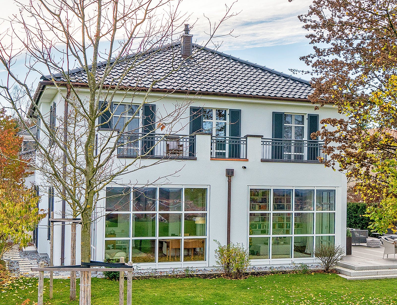 Fertighaus Fröhlich - Kundenhaus von Bau-Fritz Schlüsselfertig ab 1875000€, Stadtvilla Außenansicht 1