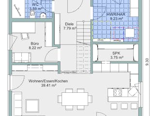 Fertighaus Bestseller Weitblick 140 von BoHolz Haus Schlüsselfertig ab 403416€, Stadtvilla Grundriss 1