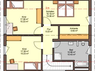 Fertighaus Belando von Büdenbender Hausbau, Satteldach-Klassiker Grundriss 2