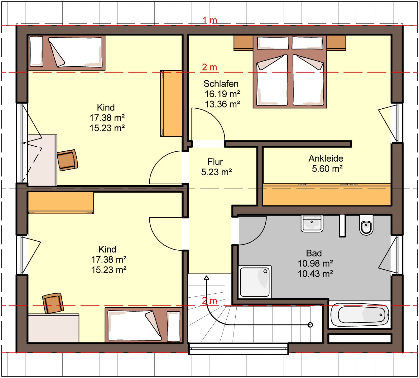 Fertighaus Belando von Büdenbender Hausbau Schlüsselfertig ab 344552€, Satteldach-Klassiker Grundriss 2