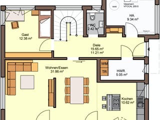Fertighaus Bellisimo von Büdenbender Hausbau, Cubushaus Grundriss 1