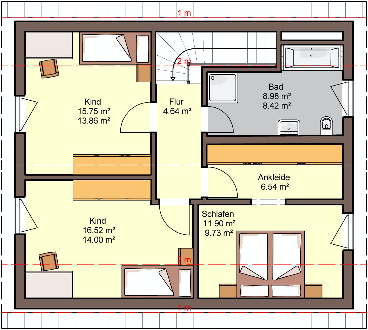 Fertighaus Bellocio von Büdenbender Hausbau Schlüsselfertig ab 328415€, Satteldach-Klassiker Grundriss 2