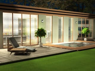 Massivhaus Big.L von Wagener Systemhausbau Schlüsselfertig ab 158000€, Bungalow Außenansicht 2