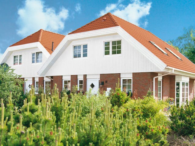 Fertighaus Billund von Danhaus Deutschland Schlüsselfertig ab 366810€, Satteldach-Klassiker Außenansicht 1 Fertighaus Billund von Danhaus Deutschland Schlüsselfertig ab 366810€, Satteldach-Klassiker Außenansicht 1