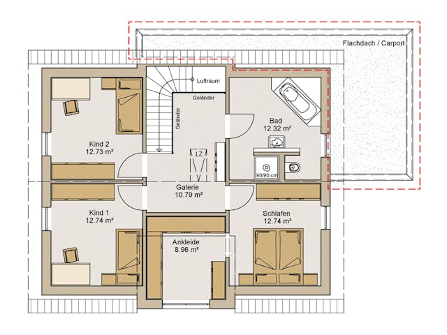 Fertighaus EFH 38-138-125 von BoHolz Haus Schlüsselfertig ab 413676€, Satteldach-Klassiker Grundriss 2