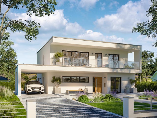 Fertighaus Kubus 190-0-0 von BoHolz Haus Schlüsselfertig ab 539826€, Cubushaus Außenansicht 1