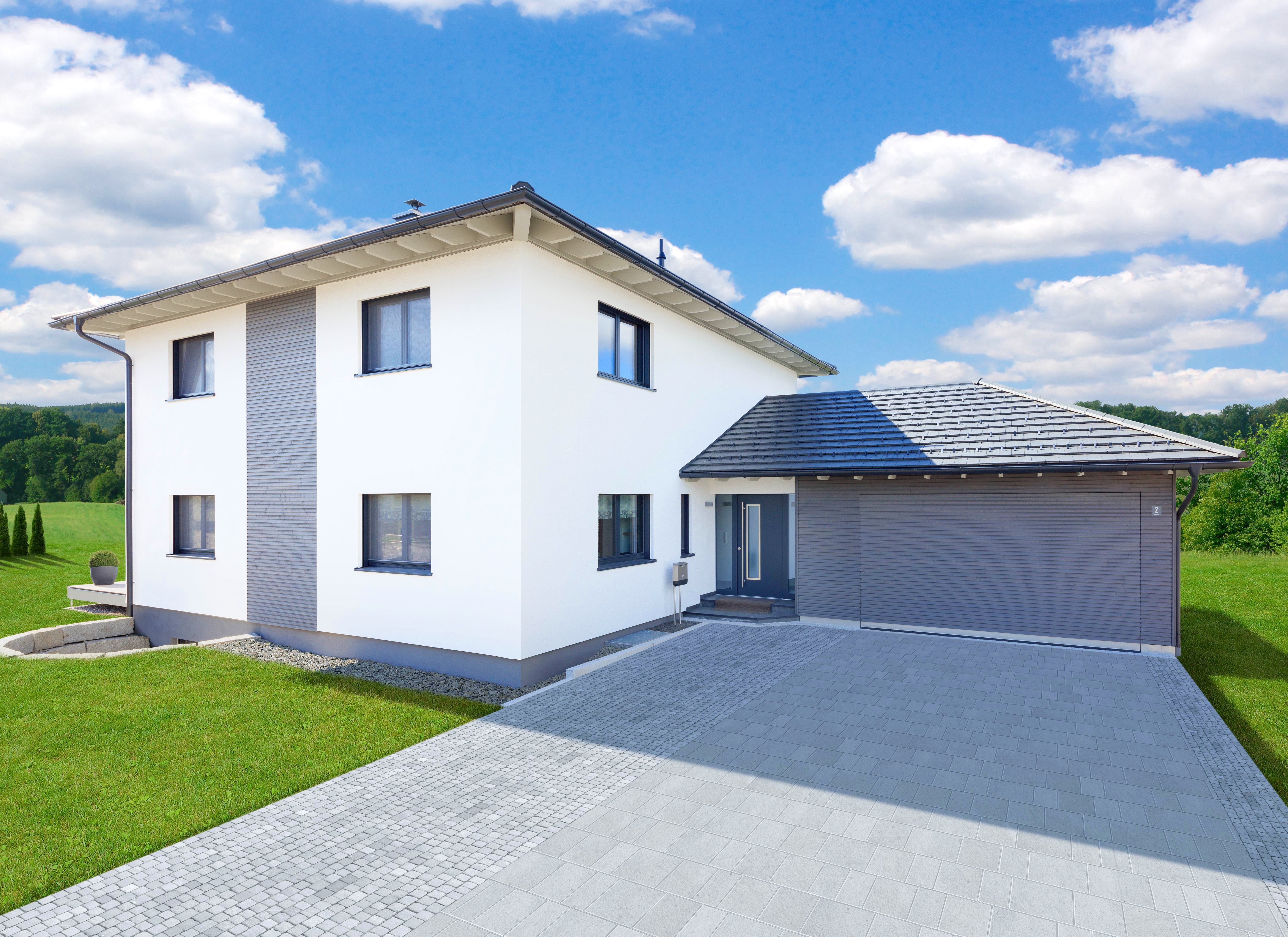 Fertighaus Bongart - Kundenhaus von Bau-Fritz Schlüsselfertig ab 730000€, Stadtvilla Außenansicht 1