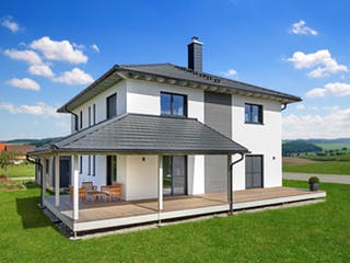 Fertighaus Bongart - Kundenhaus von Bau-Fritz Schlüsselfertig ab 730000€, Stadtvilla Außenansicht 3