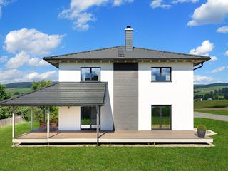 Fertighaus Bongart - Kundenhaus von Bau-Fritz Schlüsselfertig ab 730000€, Stadtvilla Außenansicht 5