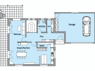 Fertighaus Bongart - Kundenhaus von Bau-Fritz Schlüsselfertig ab 730000€, Stadtvilla Grundriss 1