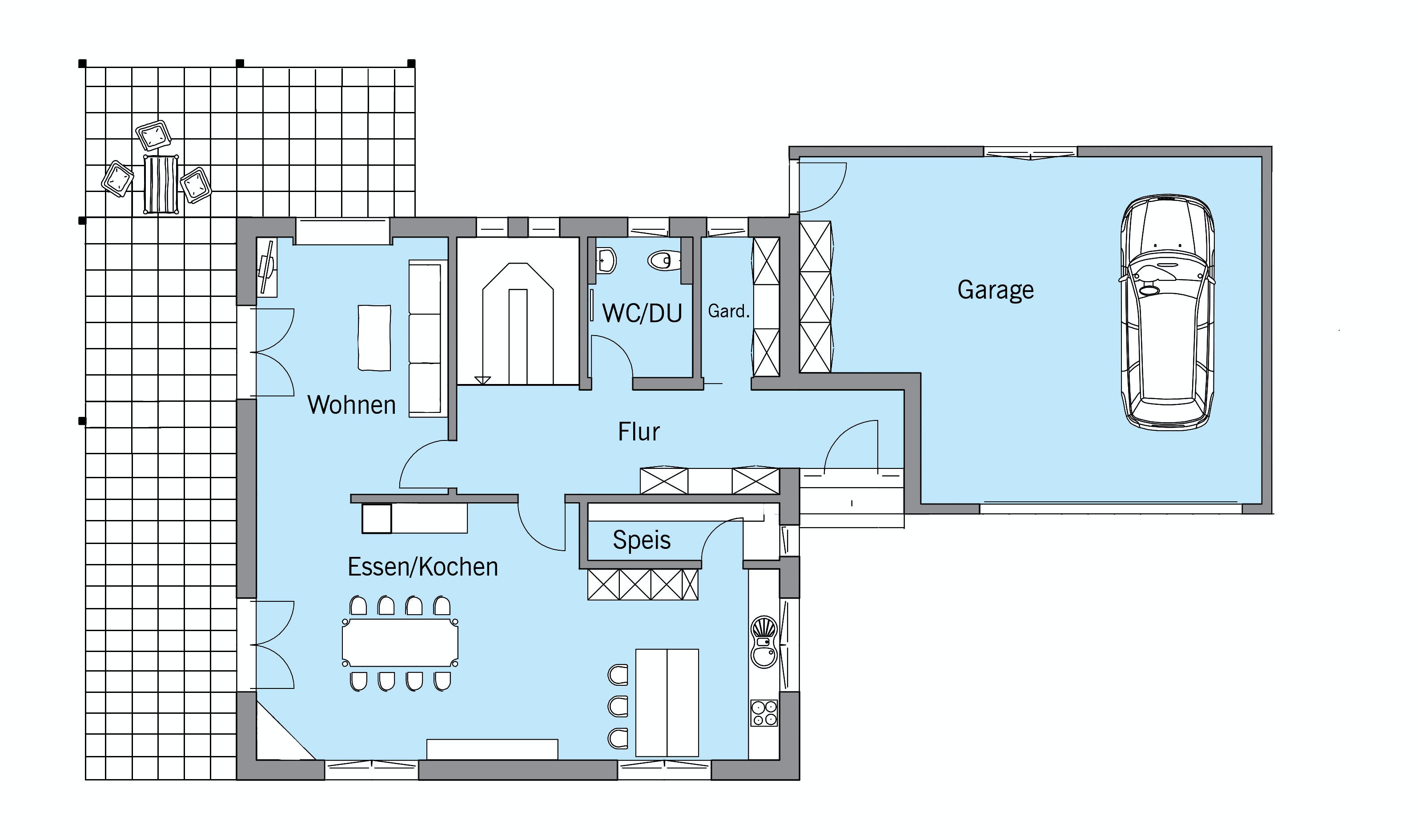 Fertighaus Bongart - Kundenhaus von Bau-Fritz Schlüsselfertig ab 730000€, Stadtvilla Grundriss 1