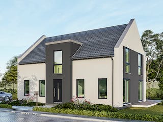 Massivhaus Haus Country von Botan Haus, Satteldach-Klassiker Außenansicht 2