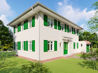 Massivhaus Haus Historica von Botan Haus, Stadtvilla Außenansicht 1