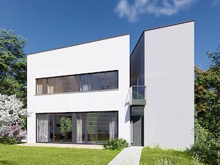 Massivhaus Haus Mellow von Botan Haus, Cubushaus Außenansicht 3