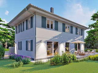 Massivhaus Haus Pearl von Botan Haus, Stadtvilla Außenansicht 2