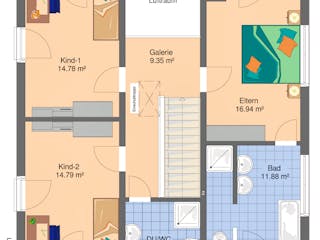 Fertighaus BRAVUR 400 W von FingerHaus Schlüsselfertig ab 433800€, Stadtvilla Grundriss 2