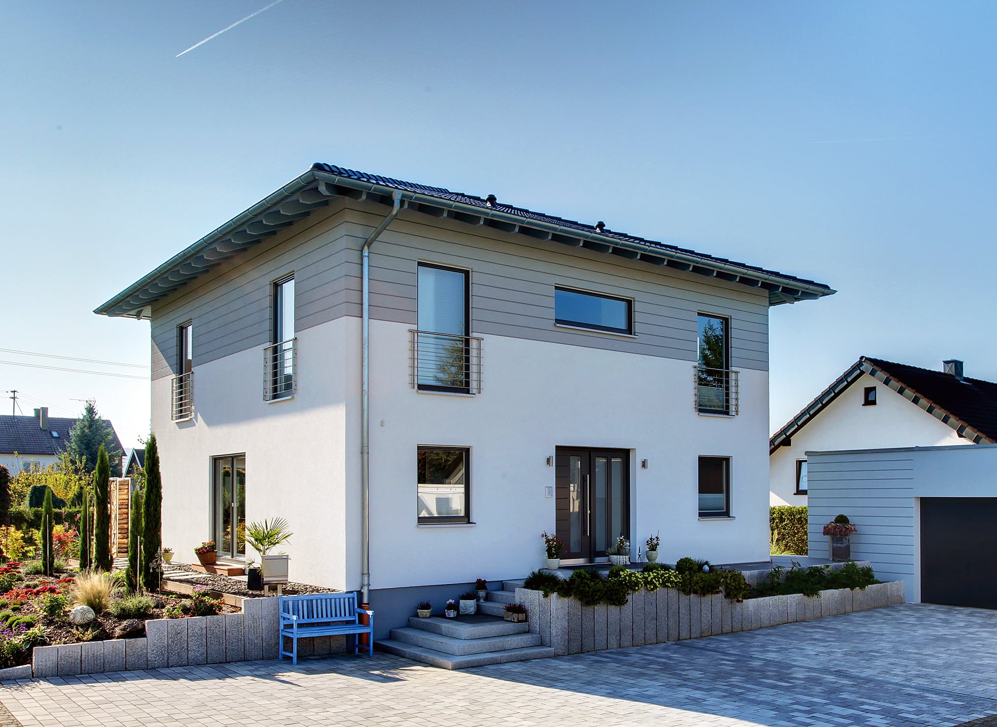 Fertighaus BRAVUR 400 W von FingerHaus Schlüsselfertig ab 402872€, Stadtvilla Außenansicht 1