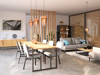 Fertighaus Haus Bellevue Forêt von Bodenseehaus, Cubushaus Innenansicht 1