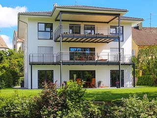 Fertighaus Haus Bohlingen von Bodenseehaus, Stadtvilla Außenansicht 1