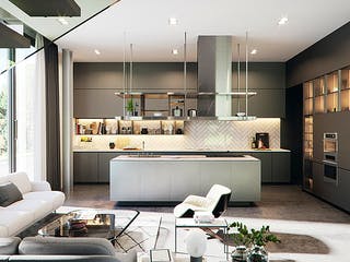 Fertighaus Haus Burghof von Bodenseehaus, Cubushaus Innenansicht 1