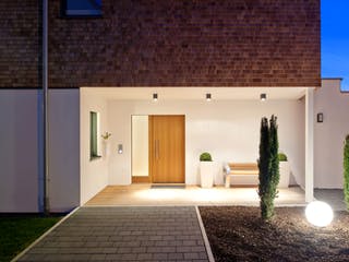 Fertighaus Bullinger - Kundenhaus von Bau-Fritz Schlüsselfertig ab 1240000€, Pultdachhaus Außenansicht 8