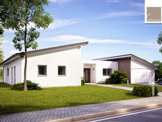 Massivhaus Bungalow Trio von Kern-Haus Schlüsselfertig ab 578900€, Bungalow Außenansicht 1 Massivhaus Bungalow Trio von Kern-Haus Schlüsselfertig ab 578900€, Bungalow Außenansicht 1