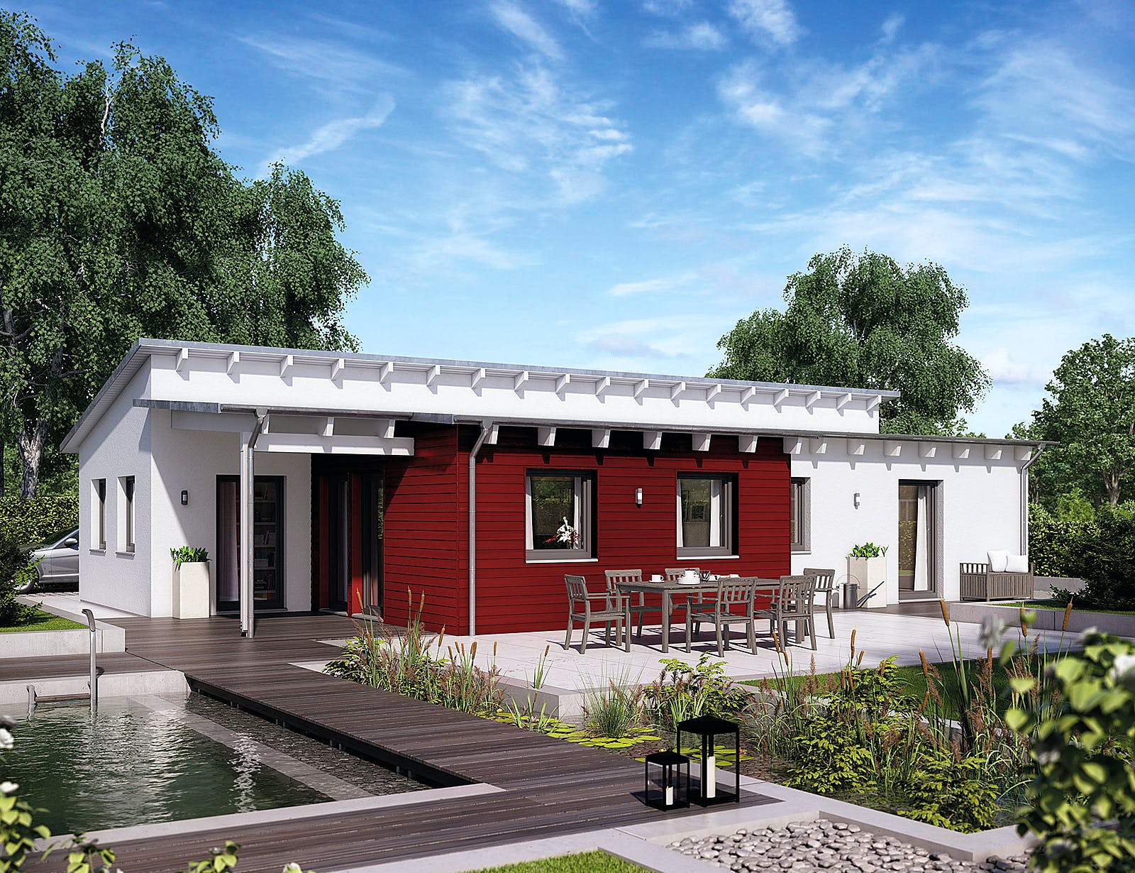 Fertighaus Bungalow 109 von Hanse Haus Schlüsselfertig ab 349466€, Bungalow Außenansicht 1