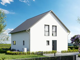 Fertighaus Chausseestraße 130 von bauen.WIEWIR Schlüsselfertig ab 304300€, Satteldach-Klassiker Außenansicht 2