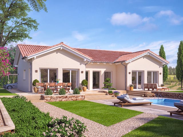 Fertighaus AMBIENCE 111 V2 von Bien-Zenker Schlüsselfertig ab 370673€, Bungalow Außenansicht 1