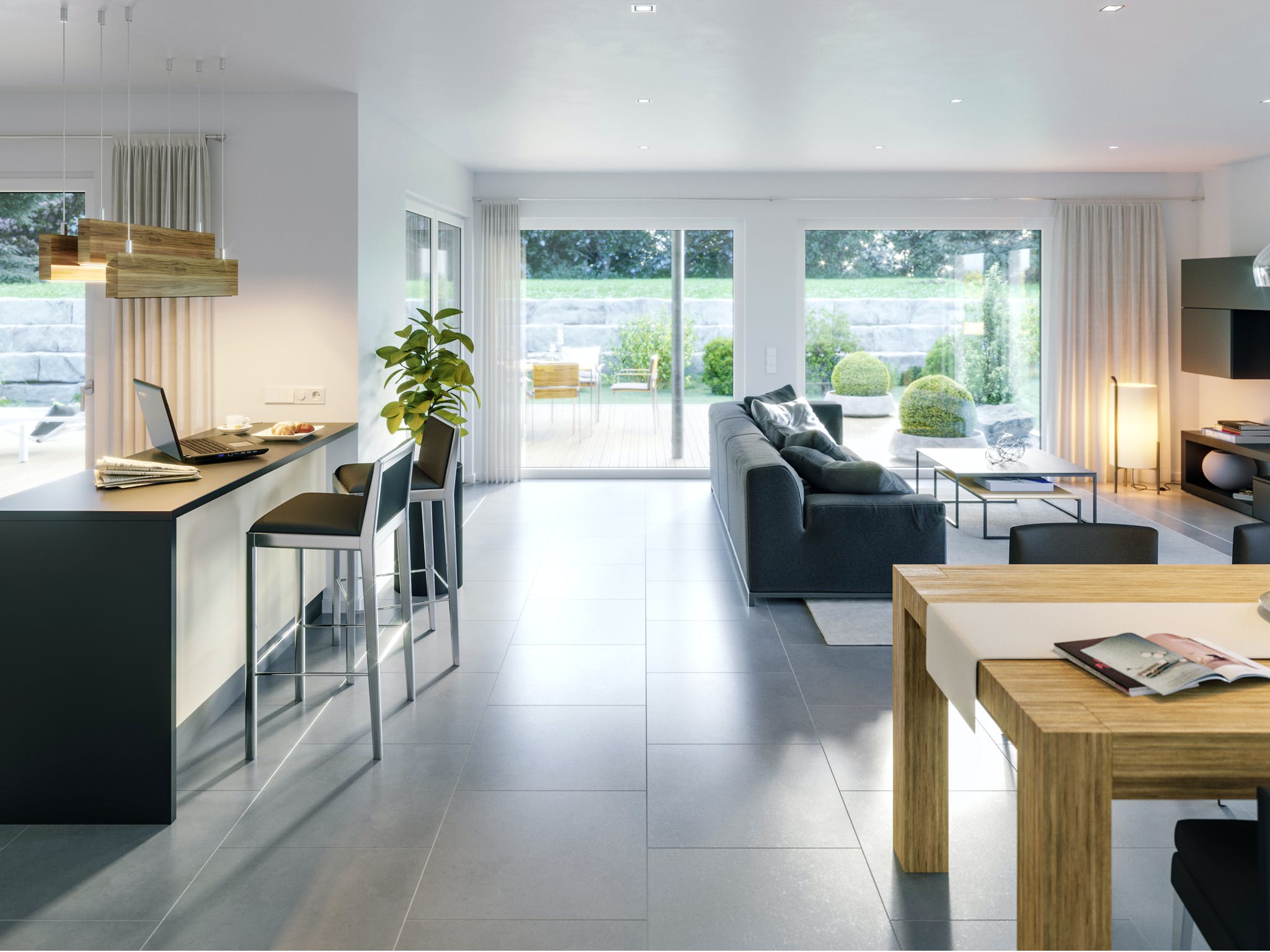 Fertighaus AMBIENCE 88 V4 von Bien-Zenker Schlüsselfertig ab 264293€, Bungalow Innenansicht 1
