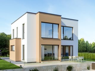 Fertighaus EVOLUTION 124 V5 von Bien-Zenker Schlüsselfertig ab 387162€, Cubushaus Außenansicht 1