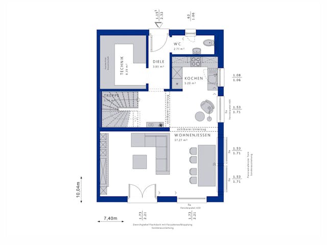 Fertighaus CELEBRATION 122 V2 L von Bien-Zenker Schlüsselfertig ab 314702€, Satteldach-Klassiker Grundriss 1 Fertighaus CELEBRATION 122 V2 L von Bien-Zenker Schlüsselfertig ab 314702€, Satteldach-Klassiker Grundriss 1