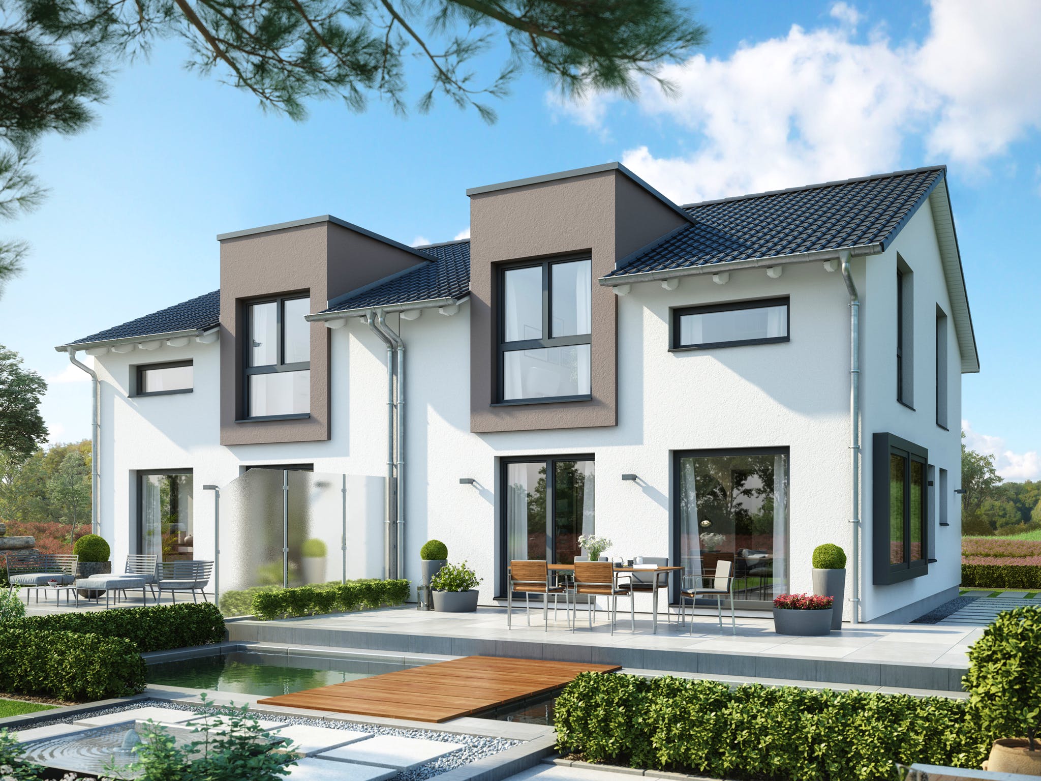 Fertighaus CELEBRATION 122 V2 L von Bien-Zenker Schlüsselfertig ab 268383€, Satteldach-Klassiker Außenansicht 1