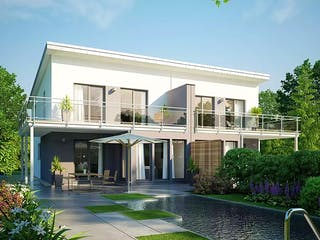 Fertighaus CELEBRATION 135 V3 L von Bien-Zenker Schlüsselfertig ab 388576€, Pultdachhaus Außenansicht 1